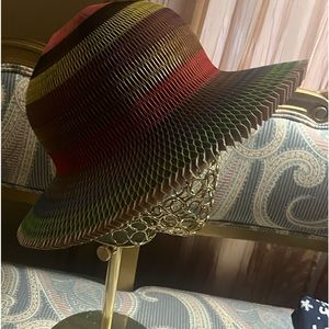 Paper Flip-flop Hat / flower pot cover (2) expandable/accordion OS